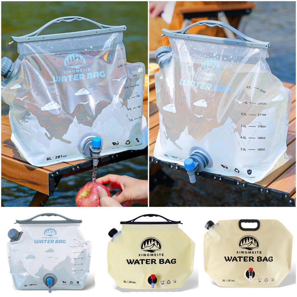 with Faucet Water Container Transparent Khaki Folding Water Storage High Quality Water Pouch Trip
