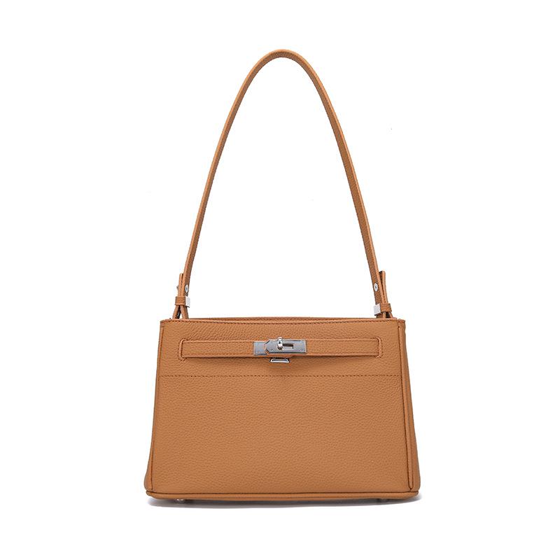 

Женская сумка-мессенджер из натуральной кожи с замком в стиле ретро - сумка через плечо для путешественников 2025 года