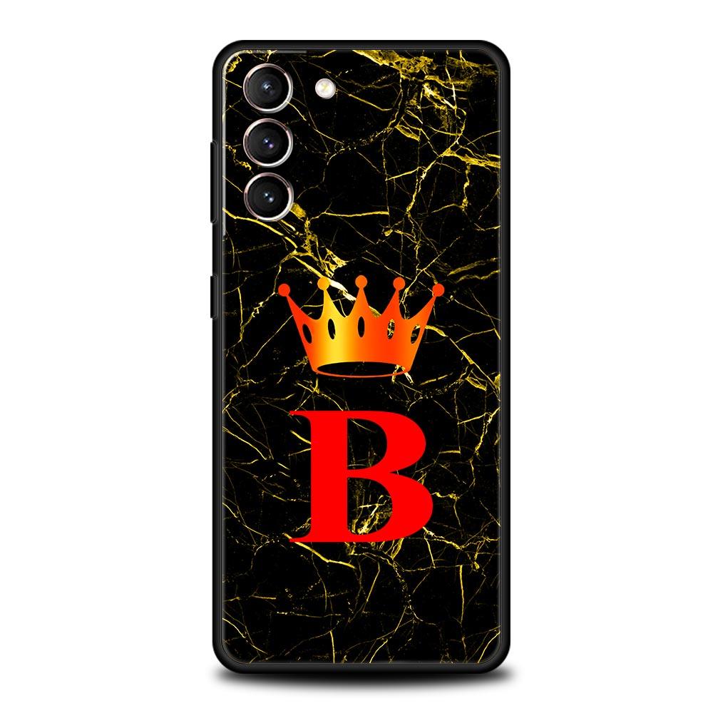 Marmurowy Etui na Telefon z Literą dla Samsung Galaxy S26 S25 S24 S23 S22 S20 S21 FE Ultra S25 Edge Plus 5G Miękki Pokrowiec TPU Fundas Capa Torba