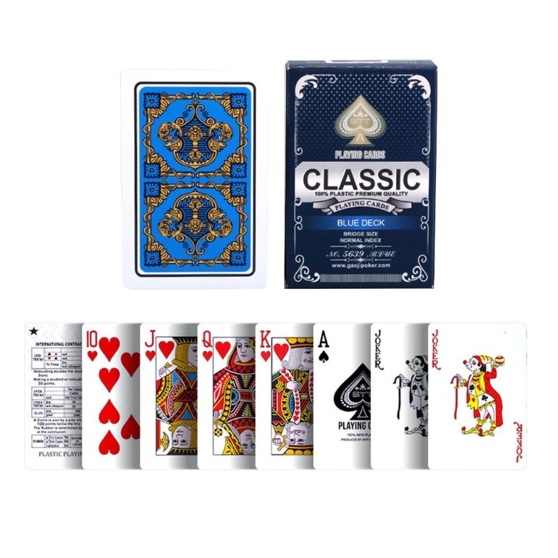 PVC Waterproofs Film Playing Card Plastic Playing Card Board Games Poker Card Practical Gift for Adults and Seniors