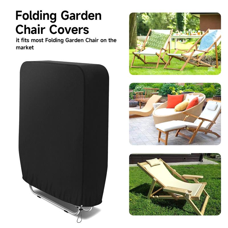 Folding Garden Chair Covers Waterproof Outdoor Folding Recliner Chair Cover Patio Sunbed Sun Lounger Cover For Garden