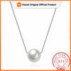 925 Sterling Silver Fine Jewelry Simple Hot Fashion 10mm Real Pearl Box Chain Necklace Kolye Collares Bijoux Femme