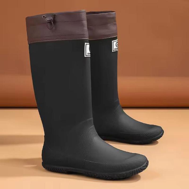 

Rain Boots Men Fashionable Boot Outer Wear Long Tube Waterproof and Non Slip Outdoor Fishing 36 коричневий