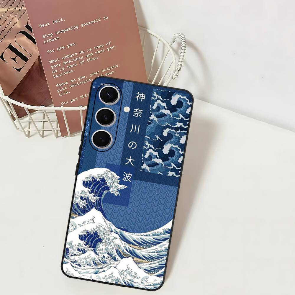 The Great Wave Off Kanagawa Art Phone Case For Samsung S 24 Fe 25 Ultra Plus 20 Lite 21 30 22 23 24 22 Ultra 5G Fundas