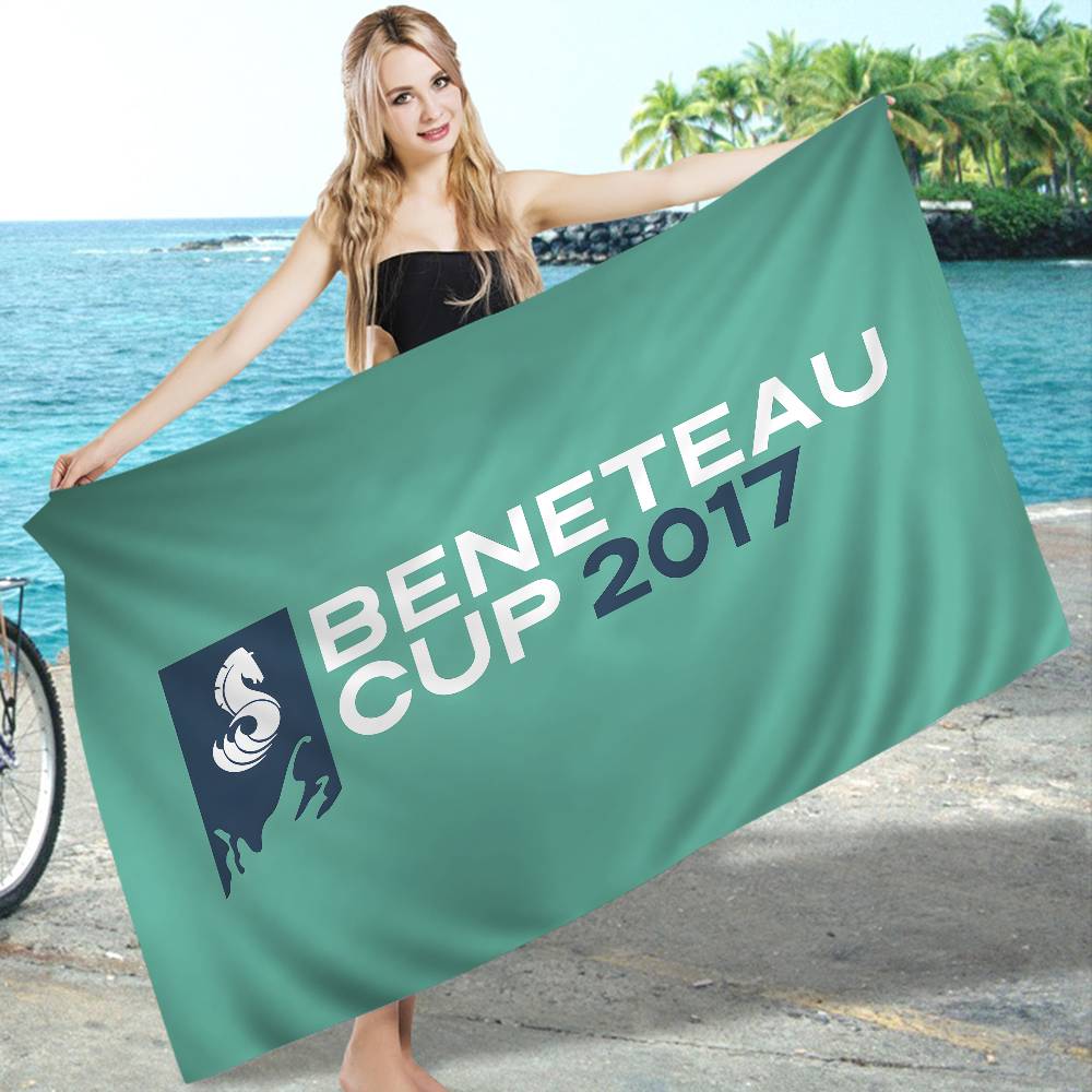B-BENETEAU Logo Serviette de Plage Natation Anime Douce Absorbante Gant de Toilette Cadeaux pour Enfants Voyage Camping Salle de Sport