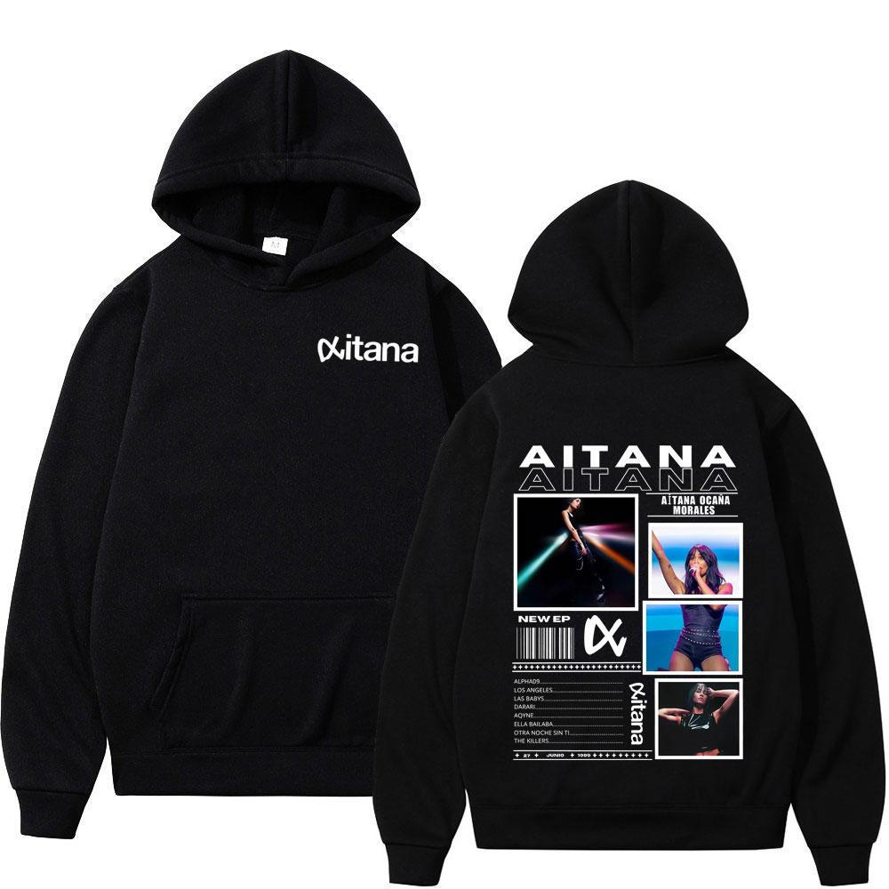 

Singer Aitanas Ocana Fashion Print Sweatshirt Men Women Aesthetic Casual Pullover Fashion Casual Sportswear for Autumn Winter 3XL чорний