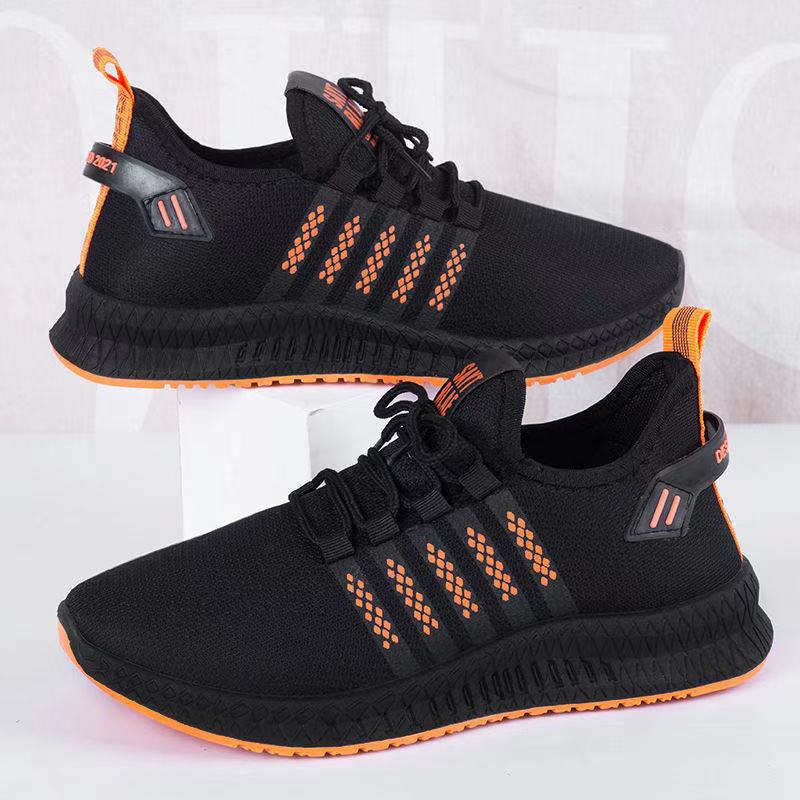 2 Spring and Summer New Fly-woven Men's Shoes Trendy Casual Breathable Mesh Sneakers Men