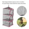 Outdoor Hanging Drying Rack Folding 4 Layers Storage Basket for Camping Picnic Bag Dry Net