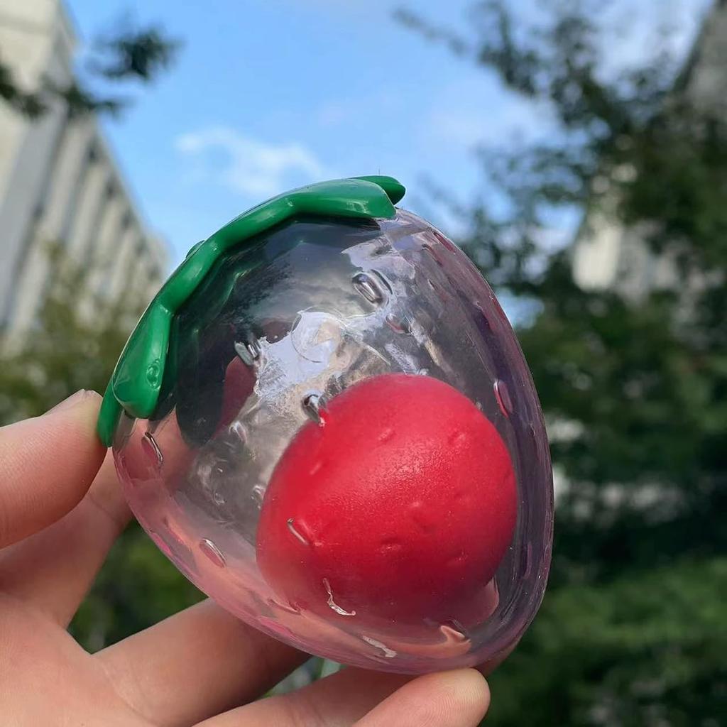 Dog training small and dog exercise easy to fashionable toys, ball-shaped, sound-making toys, strawberry, washable, durable, toys, medium-sized dogs,