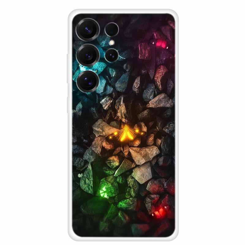 Capa For Samsung Galaxy S26 Ultra Phone Case Clear Soft TPU Silicone Cover for S 26 Ultra Transparent Funda Cartoon Painted Para
