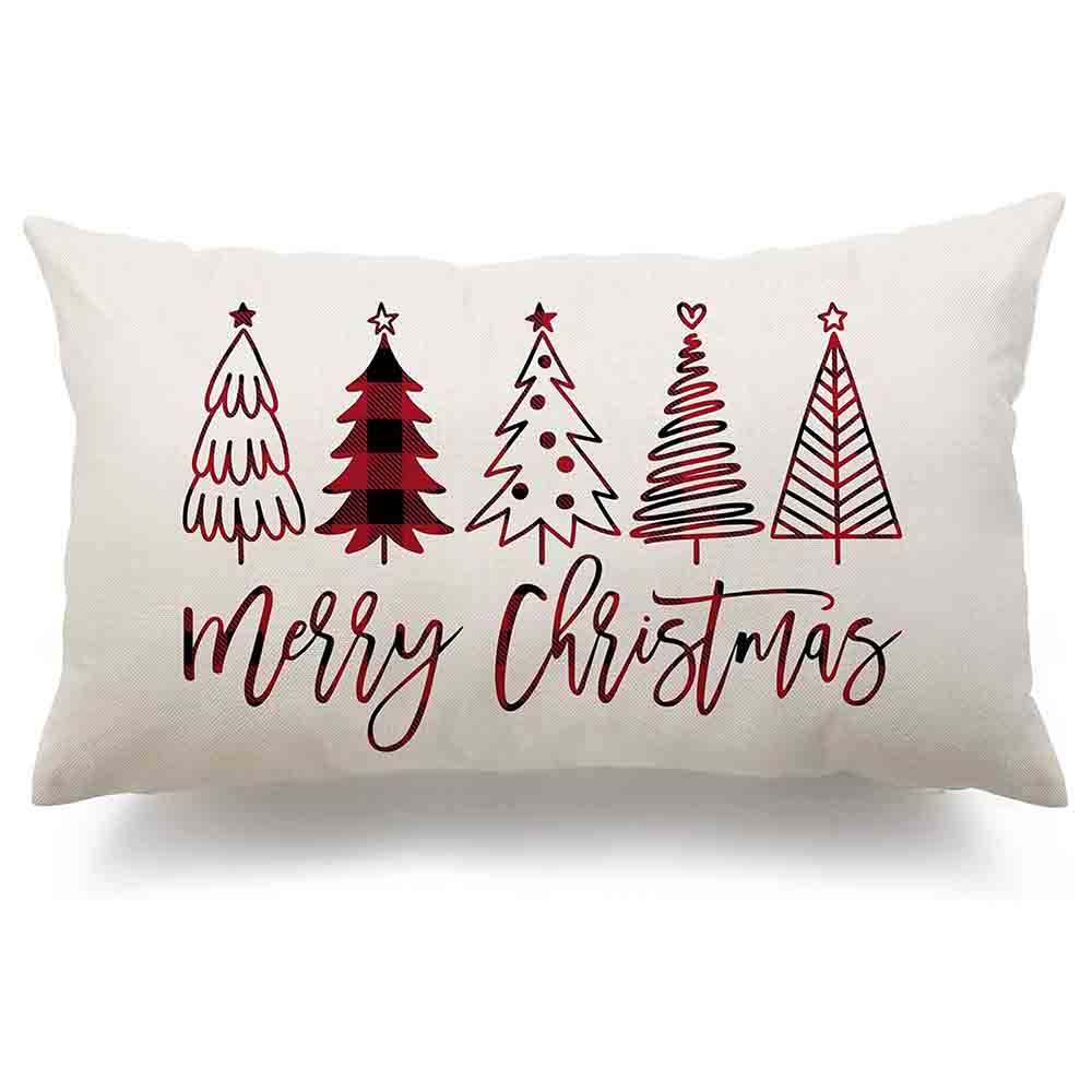 Christmas Theme Decorative Pillow Case For Living Room Sofa Cushion Cover Holiday Home Decoration Accent