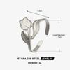 Charm Vintage Personality Gold Color Rose Shape Opening Rings for Women Stainless Steel Flower Ring Jewelry Accessories Gifts