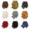 Solid Color Wool Knitted Scarf Thickened Women Winter Neckerchief  Apparel Accessories