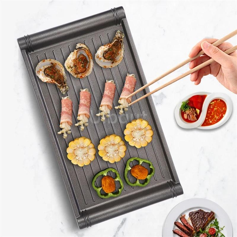 Commercial grilled fish plate Kebab plate Charcoal barbecue non stick plate Baking pan Japanese charcoal alcohol barbecue oven