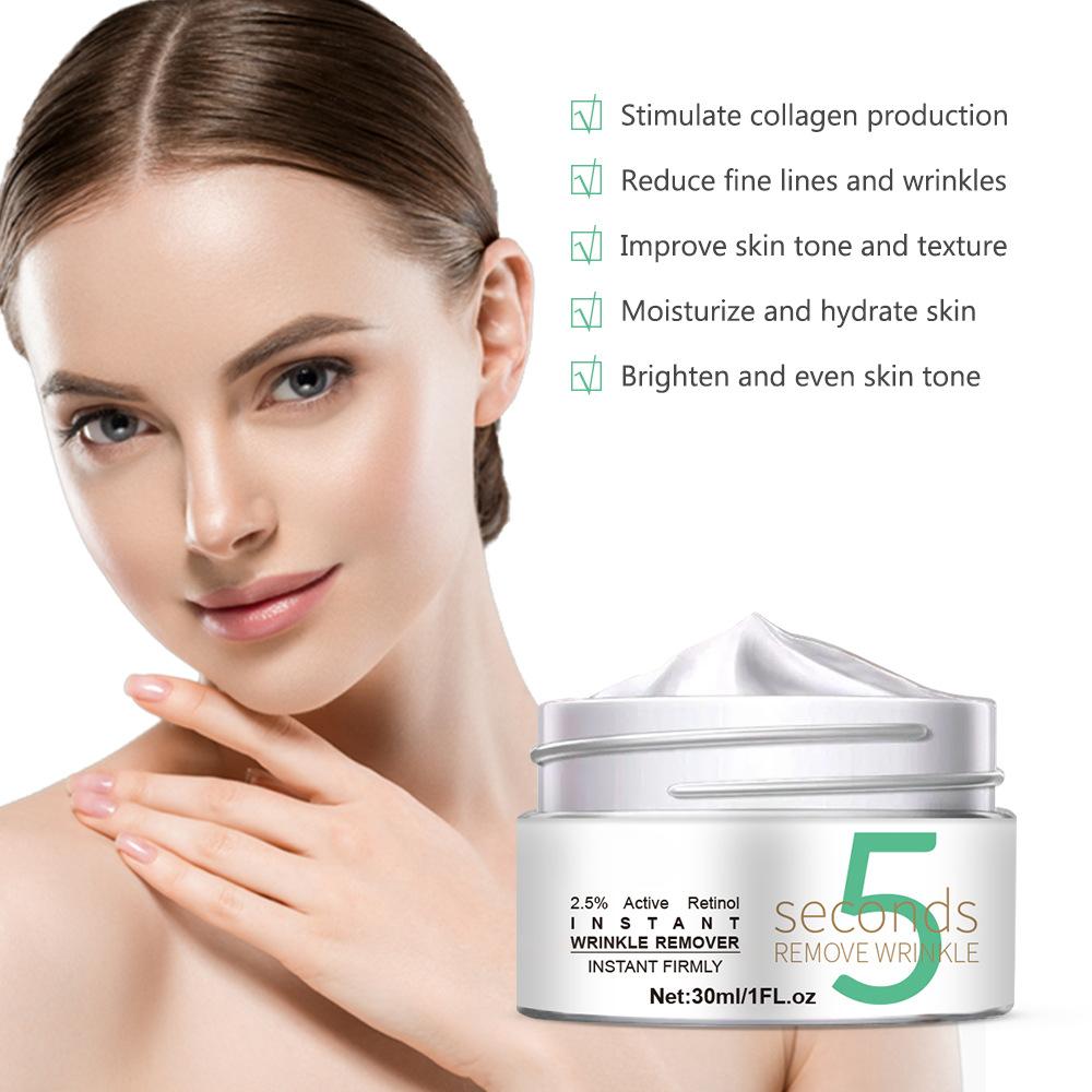 5 secunde pentru îndepărtarea ridurilor Cremă de față anti-îmbătrânire instantanee Întărirea pielii Fermitate