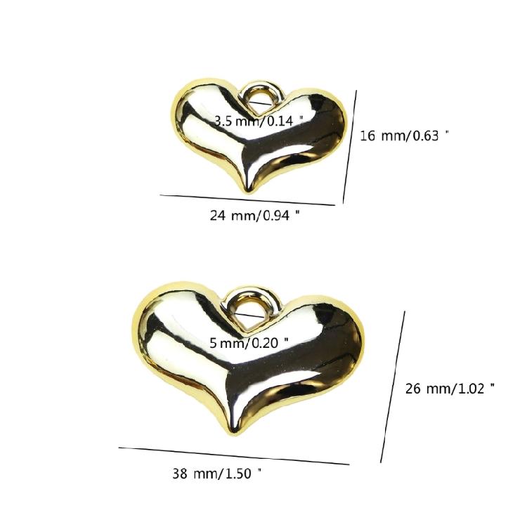 Versatile Heart Shaped Pendants Keychains Bracelet Accessories Jewelry Supplies