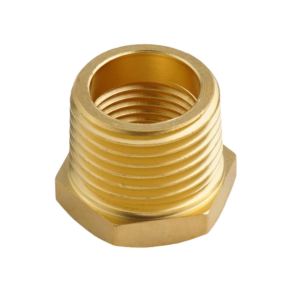 1pc Brass Pipe Adapter Fitting Reducing Hex-Bush Bushing Male-Female Connector For Pressure Gauge Fuel Water 1/8 1/4 3/8 1/2 NPT