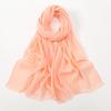 Eșarfe Hijab Simple din Bumbac și Bambus Femei Culoare Solidă Turban Șifonat Margine Îndepărtată Bumbac Moale Hijab Șal Calitate Premium