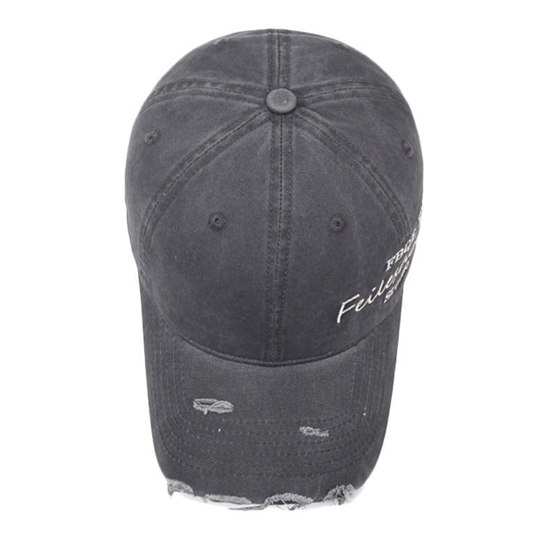 Side Letter Embroidered Holes Baseball Cap Men Women Sun Hat