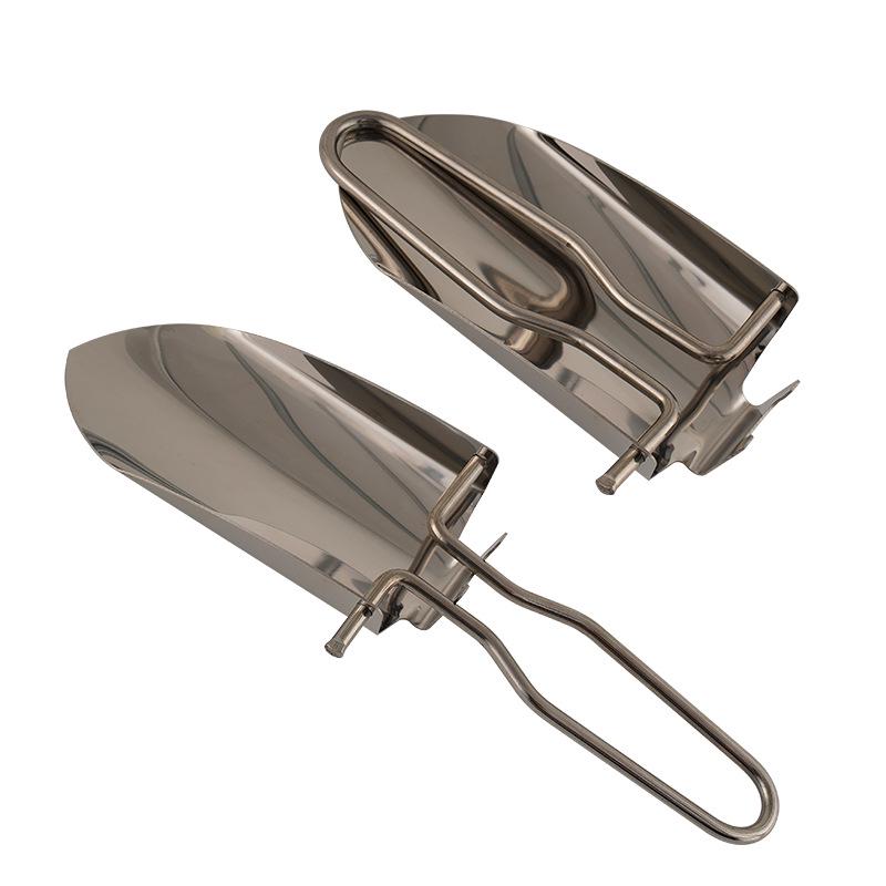 Multifunctional Stainless Steel Foldable Shovel: Portable for Digging, Ice, Gardening, Soil, Sand, and Worms.