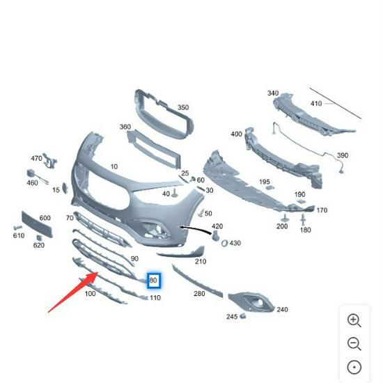 Chrome-Plated Rear Bumper Trim for Mercedes-Benz GLA300 W247