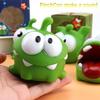 1 Stück Kawaii Seilschneider Große Augen Frosch Puppe Spielzeug Plüschtier Quetsch Geräusch PVC Grüne Bohne Frosch Kinderspielzeug Weihnachtsgeschenk