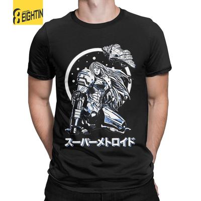 Men's T-Shirts IBH Interstellar Bounty Hunter Humorous 100% Cotton Tees Short Sleeve Samus Aran Game T Shirts Crew Neck Clothing