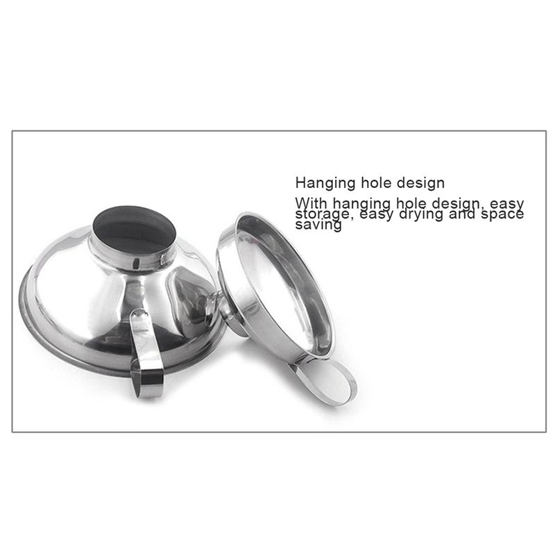 ABWR-Canning Funnel, 4 Pack Stainless Steel Canning Supplies Kitchen Funnel Mason Jar Funnel Canning Funnel