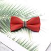 Men Bow Tie Formal Business Style Rhinestone Decor Exquisite Satin Bright Color Smooth Solid Color Party Banquet Wedding Groom Bow Clothes Accessories