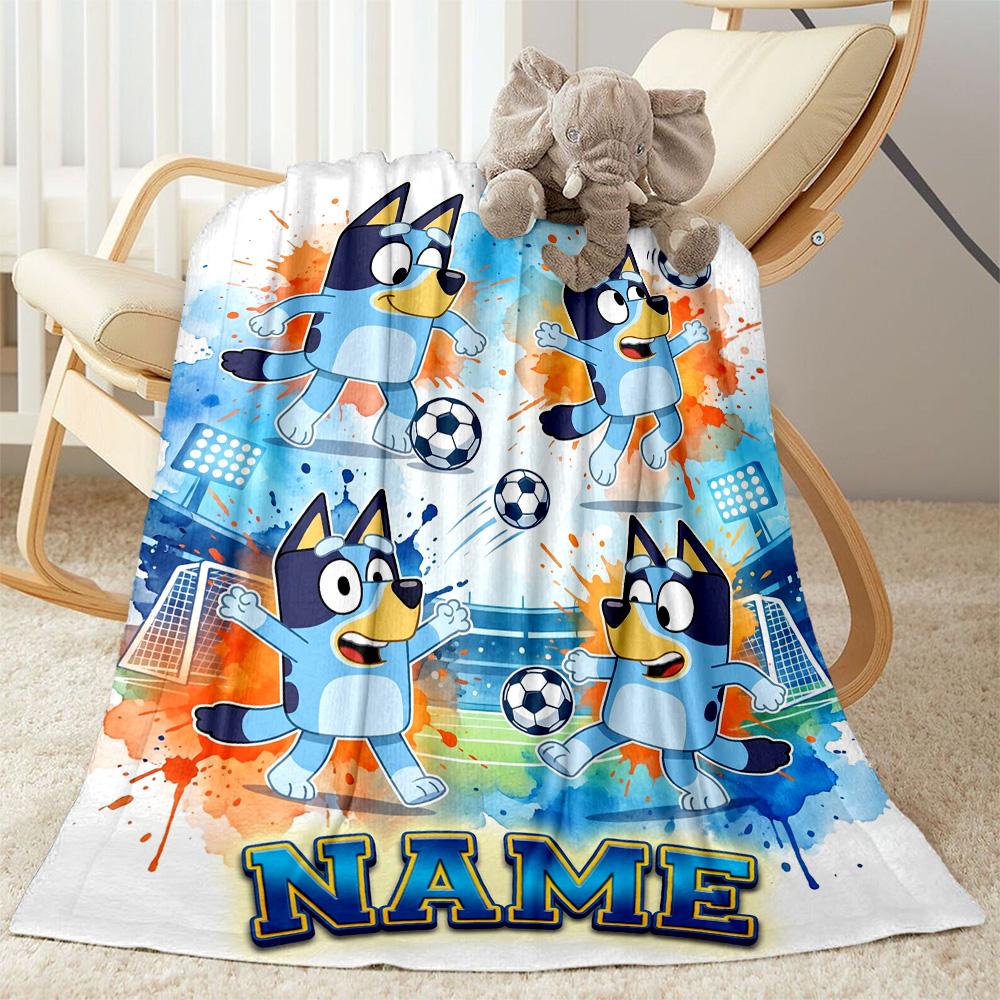 Football Fun Personalized Text Blanket Lightweight Customizable Blanket Warmthful Decor Suitable for Office Seaside Living Room Office Chair