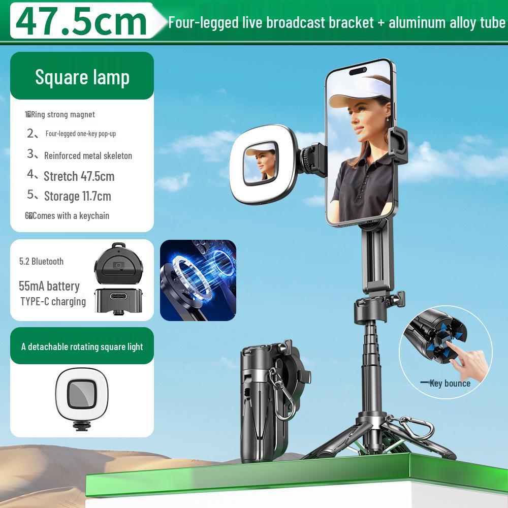 New P15C Magnetic Selfie Stick with Bluetooth Remote – Portable Travel Stand for Photos & Live Streaming