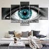 5 Stück Wandkunst Leinwand Fotografie Auge Poster Malerei Wohnzimmer Bild Druck Tapete Schlafzimmer Wandbild Modulare Heimdekoration