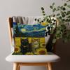 Black Cat Art Van Gogh Pillow Anime Pillow Sofa Bed Head Pillow Cover Cushion Cover Fashion