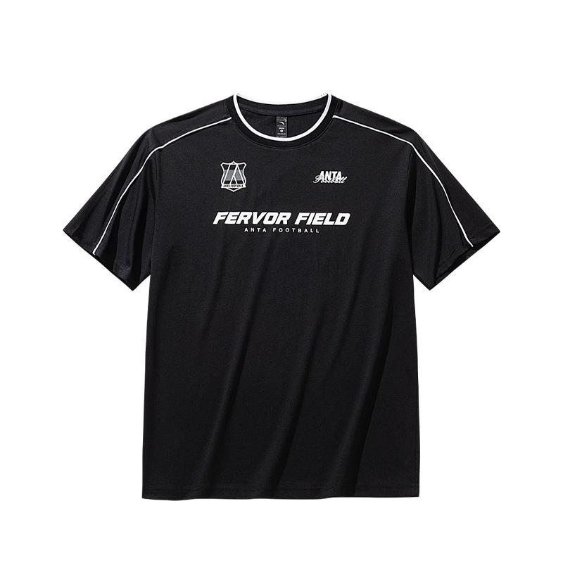 

Anta Casual Fashion Trendy Versatile Sports Fitness Running Workout Loose Comfortable Breathable T-Shirt Men tops Black 952621117-3 S