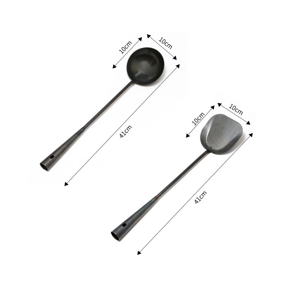 Stick Kitchen Tools Stainless Steel Lengthened Cooking Spoon Soup Scoop Ladle Wok Shovel Spatula