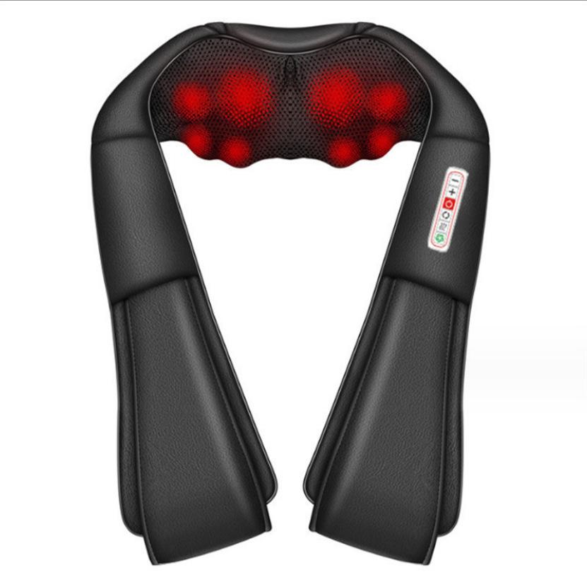 Cross-Kneading Multi-Function Electric Neck & Shoulder Massager for Car and Home