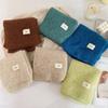 Korean Version Of The New Versatile Warm Solid Color Knitted Scarf With Wool Yellow-Green Cute Little Scarf Women