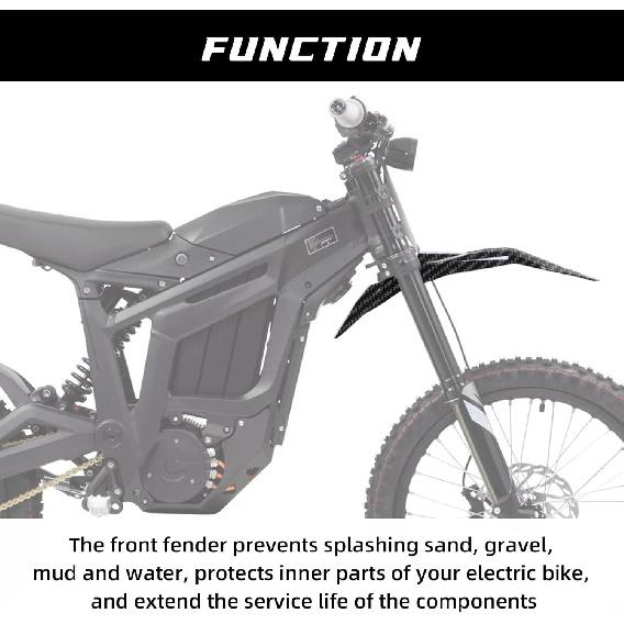 Motorcycle Front Fender Talaria Mud Guard Protector Carbon Fiber Pattern Mudguard for Talaria Sting MX3/MX4 Electric Dirt Bike