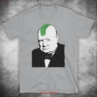 Churchill Punk Graffiti Banksy Street Art Stencil Spray Paint Unisexs T Shirt Various Colours Sizes Vintage Casual