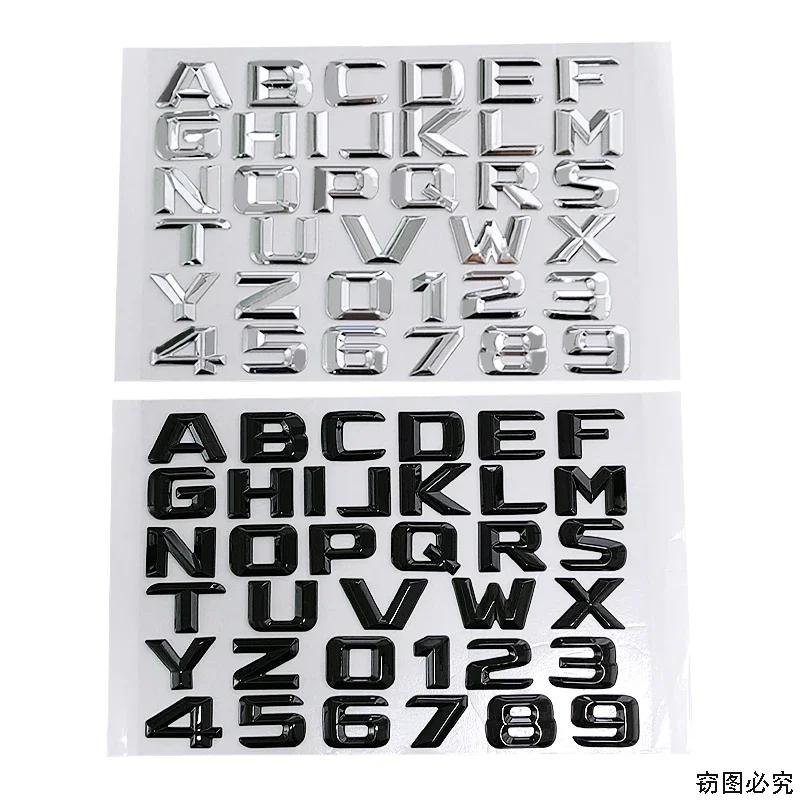 Modified ABS Car Letter Sticker 3D Tail Box Emblem Decal Decorative for Mercedes Benz W168 W203 GLK CLS SLK ML A200 E350 G500 AT1 b18