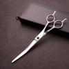 Professional Pet Grooming Hair Trimming Set: Curved & Serrated Scissors for Dogs