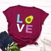 Cotton T-Shirt Short Sleeve Round Neck Women 2d Print Tops