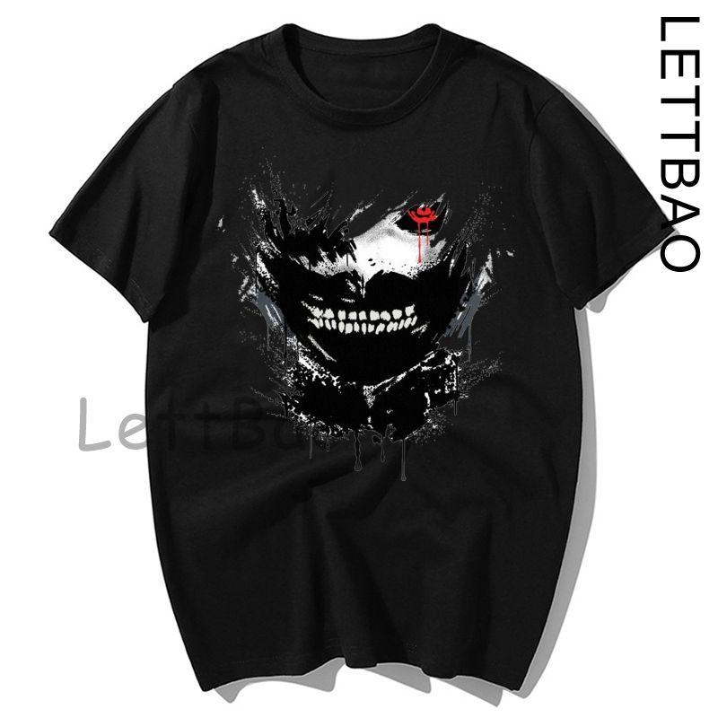 Japanese Anime Tokyo Ghoul T Shirt Men Kawaii Cartoon Kaneki Ken Graphic Fashion Unisex Tshirt