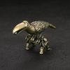 Kleine Statue Schreibtischornament Simulation Vogel Tierfiguren Räucherstäbchenhalter Heimdekoration Handwerk Sammlungen Retro Messing Papagei