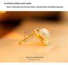 Banyan Tree S925 Silver Geometric Shell Pearl Earrings - Korean Trendy Niche Style