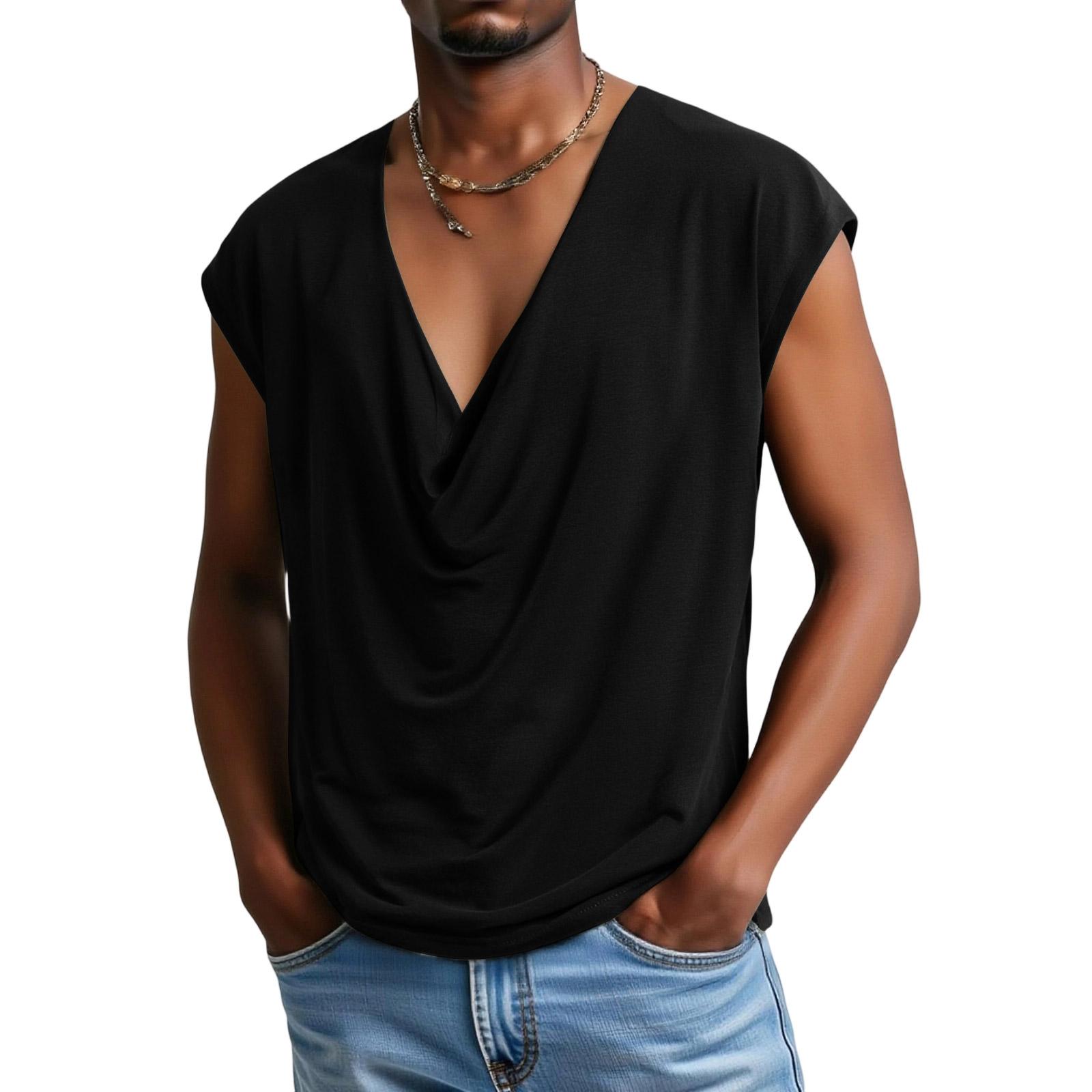 Мужская свободная спортивная дышащая впитывающая пот тонкая майка большого размера S