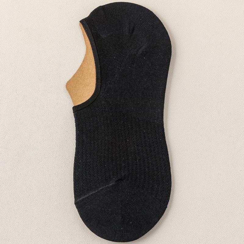 Boat Socks Women's Spring and Summer Thin Breathable Mesh Invisible Socks Solid Color Versatile, Anti-slip and Won't Fall Off with Summer Short Socks