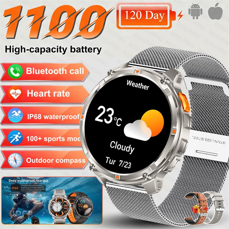 New T-Rex3 Ultra 1100mAh Battery Smart Watch GPS Track Compass IP69K Waterproof Sports tracker Outdoors Military Smartwatches