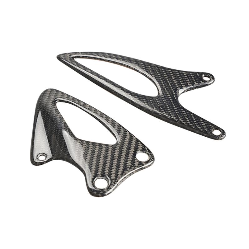 Kohlefaser-Fußpedal & Fersenschutz für Yamaha YZF-R1 / R1M 2020-2025, Motorrad-Fußrastenschutz