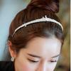 Elegant Multi-Layer Pearl Headband with Rhinestone Heart, Claw Chain Design – Perfect Bridal Hair Accessory